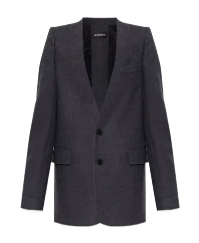 Ann Demeulemeester Wool Suit Coat In Black