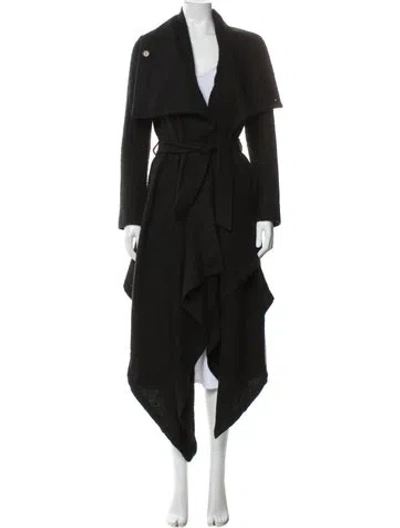 Pre-owned Ann Demeulemeester Wool Trench Coat In Black