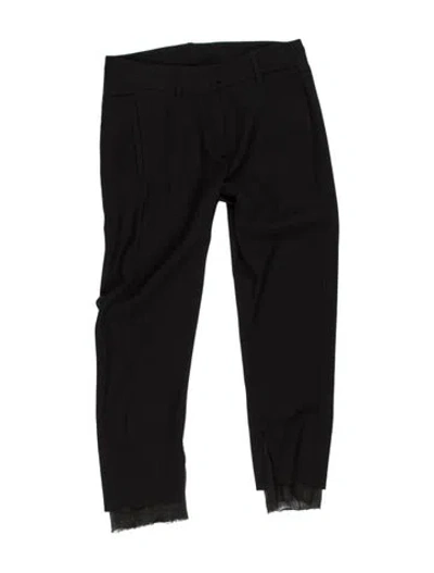 Pre-owned Ann Demeulemeester Wool Wide Leg Pants In Black