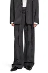 Ann Demeulemeester Woubrecht Double Belted Trousers In Black