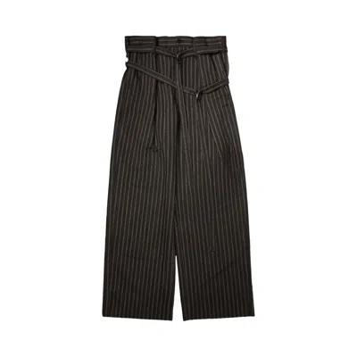 Pre-owned Ann Demeulemeester Woubrecht High Comfort Double Belted Trousers 'black' | Men's Size 46