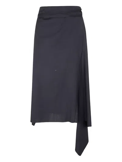 ANN DEMEULEMEESTER WRAP ASYMMETRIC SKIRT