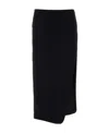 Ann Demeulemeester Wrap Midi Skirt In Black