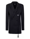 Ann Demeulemeester Olena Wrap Deconstructed Blazer In Black