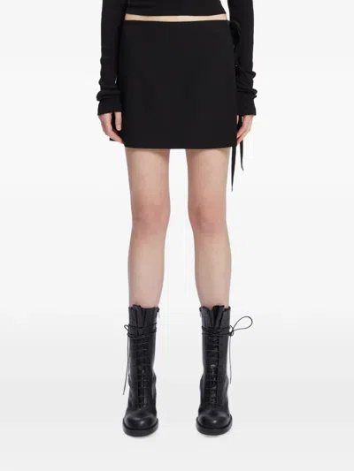 Ann Demeulemeester Wrap-style Mini Skirt In Black