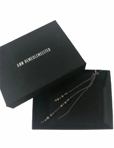 Pre-owned Ann Demeulemeester X Archival Clothing Ann Demeulemeester Single Chain Silver Beaded Earring