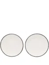 Ann Demeulemeester X Serax Contrasting-edge Porcelain Plates (17.5cm) In White