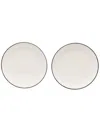 Ann Demeulemeester X Serax Contrasting-edge Porcelain Plates (28cm) In White