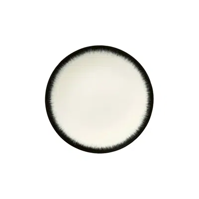 Pre-owned Ann Demeulemeester X Serax Dessert Plate (set Of 2) 'white/black Variation 3 Dé' | Men's Size Onesiz