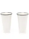 Ann Demeulemeester X Serax Ombré-effect Porcelain Mugs (8.4cm X 13.7cm) In 白色