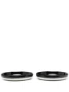 Ann Demeulemeester X Serax Two-tone Porcelain Plates (set Of 2) In Black