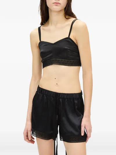 Ann Demeulemeester Xaja Lace-trim Bralette In Black