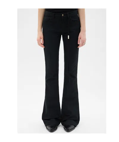 Ann Demeulemeester Xyla 5-pockets Slim Fit Bootcut Trousers In Black