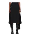 Ann Demeulemeester Black Ylva Wrap Midi Skirt In Black