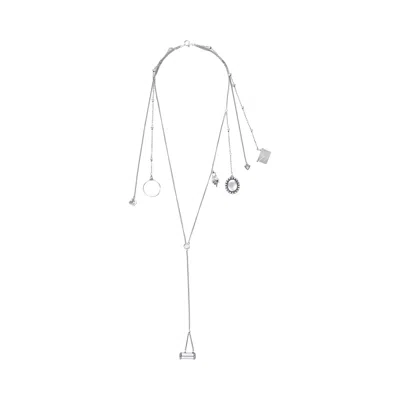 Pre-owned Ann Demeulemeester Yula Multi Charms Necklace 'antique Silver' | Women's Size Onesize