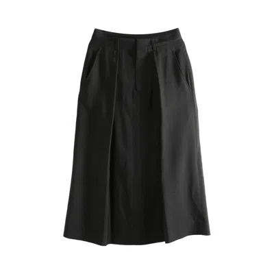 Pre-owned Ann Demeulemeester Yura Midi A Line Pleated Skirt 'black' | Women's Size 40