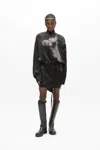 Ann Demeulemeester Yveta Long Sleeve Mini Dress In Gray