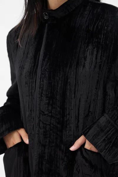 Ann Demeulemeester Zaya Fluid Shirt Jacket In Black