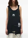 Ann Demeulemeester Zina Standard Tank Top With Printed Patch