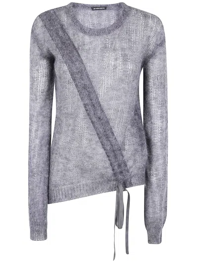 ANN DEMEULEMEESTER ANN DEMEULEMEESTER "ZINAIDA" BOAT NECK SWEATER WITH DRAWSTRINGS