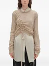 Ann Demeulemeester Crew Neck Long Sleeve Sweater In Neutral