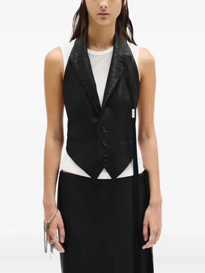 Ann Demeulemeester Zipora Leather Waistcoat