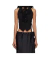 Ann Demeulemeester Black Zipora Peak Lapel Backless Waistcoat Vest In Black