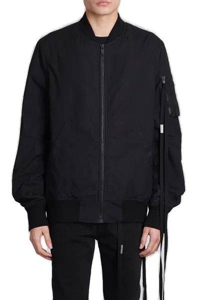 Ann Demeulemeester Zipped Bomber Jacket In Black