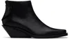 Ann Demeulemeester Black Kay Pointy Medium Heel Ankle Boots In Black