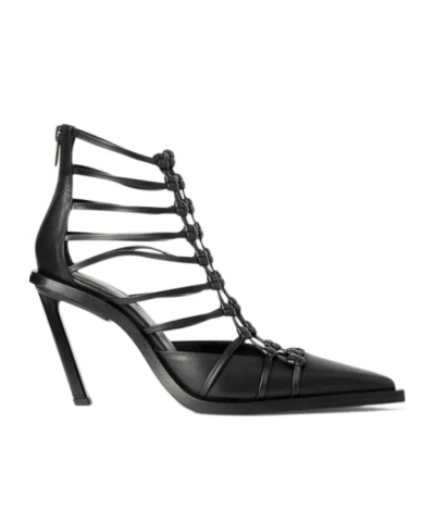 Ann Demeulemeester Zippered High-heeled Sandals In Black