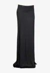 Ann Demeulemeester Zita Satin Maxi Skirt In Black