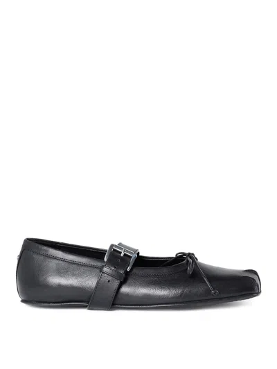Ann Demeulemeester Zoey Ballerinas With Belt In Animal Print