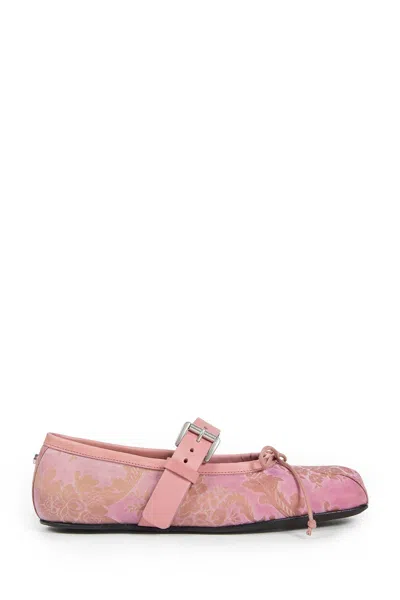 Ann Demeulemeester Zoey Ballerinas With Belt In Pink