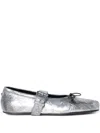 Ann Demeulemeester Zoey Ballet Flats In Silver