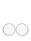 Ann Deumelemeester X Serax Contrast-trim High Plates (set Of 2) In 白色