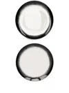 Ann Deumelemeester X Serax Set Of Two Ceramic Plates In White
