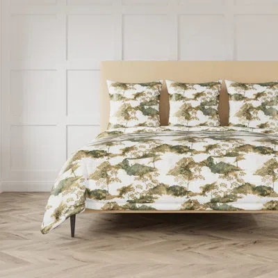 Ann Gish Avalon Embroidered Duvet Cover In Mist