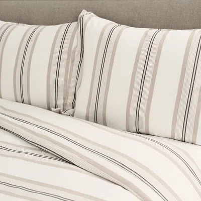 Ann Gish Beach Stripe Duvet Cover Set, King In Brown