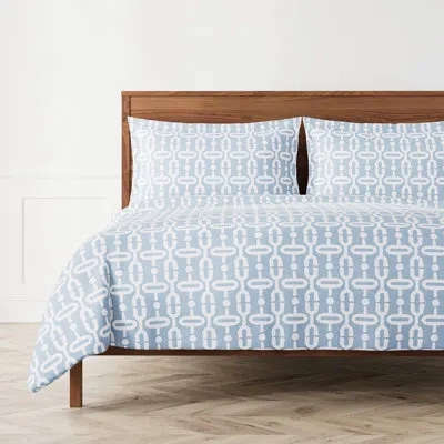 Ann Gish Doorknocker Blue Standard Cotton Duvet Cover