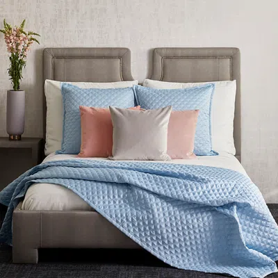 Ann Gish Double Diamond Coverlet Set, King In Sky Blue