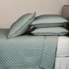 Ann Gish Double Diamond Coverlet Set, Queen In Seablue