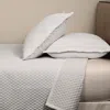 Ann Gish Faux Flax Coverlet Set, King In Ivory