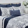 Ann Gish Faux Linen Coverlet Set, Queen In Blue