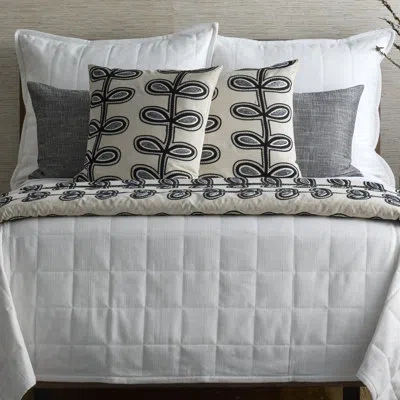 Ann Gish Fellini Throw In Charcoal;natural