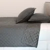 Ann Gish Flannel Coverlet Set, King In Grey