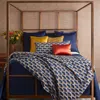 Ann Gish Linea Coverlet Set, King In Navy