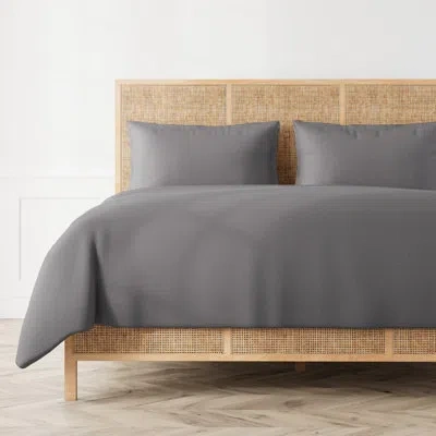 Ann Gish Linen Duvet Set In Charcoal