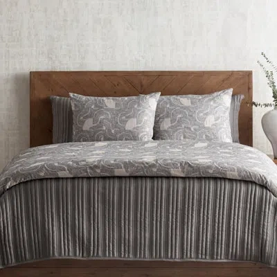 Ann Gish Lugano Comforter Set In Charcoal,pumice