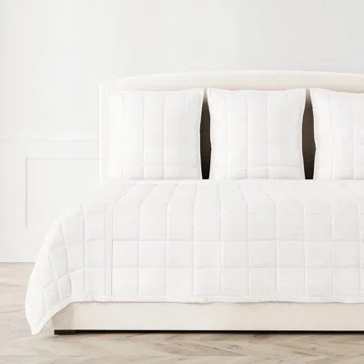 Ann Gish Malibu Coverlet Set In White