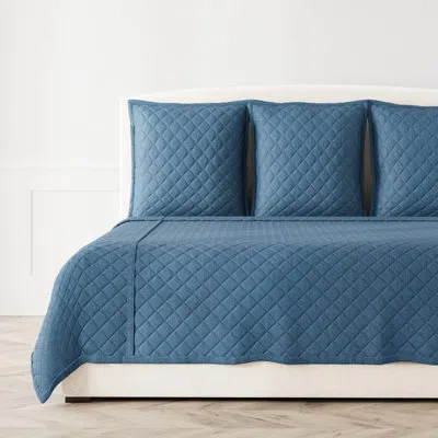 Ann Gish Paris Coverlet Set In Indigo